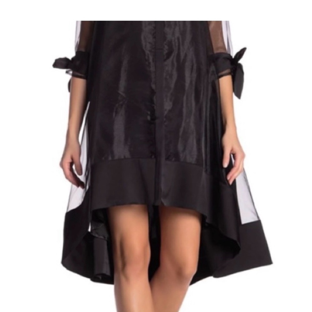 Gracia Black Sheer High-Low Dress